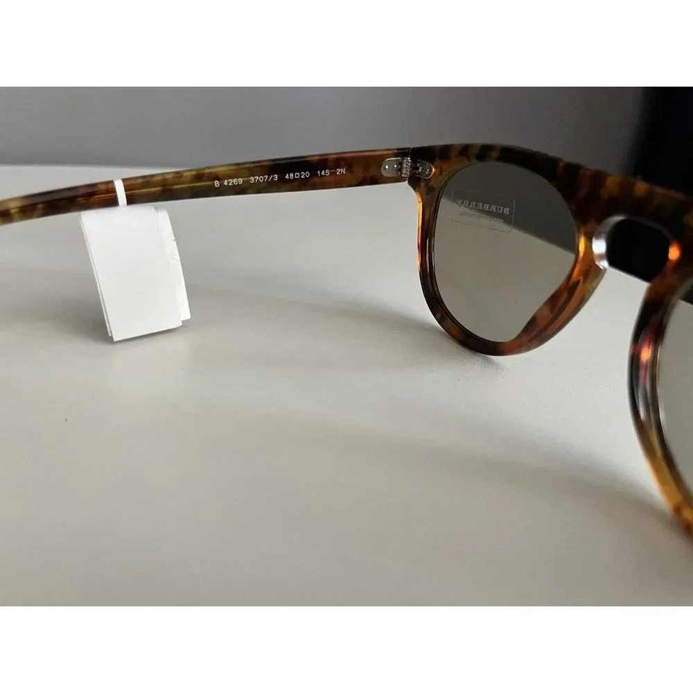 Burberry Tortoiseshell Round Sunglasses with Brown Lenses